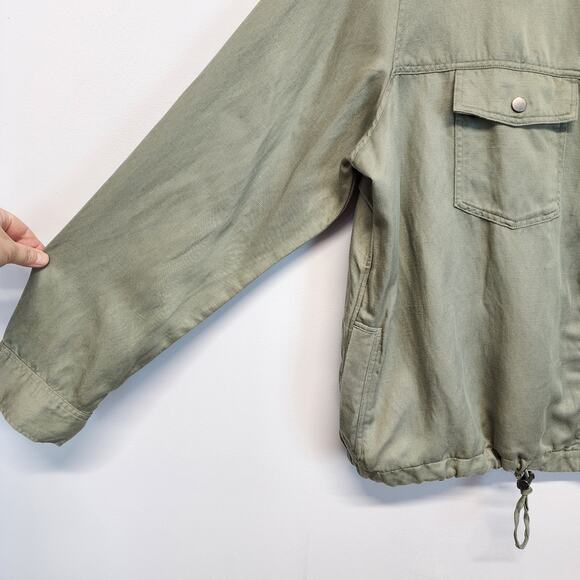 Rails Barn Military Field Chore Jacket Womens XXL Sage Drawstring Hem Tensel - Picture 3 of 12